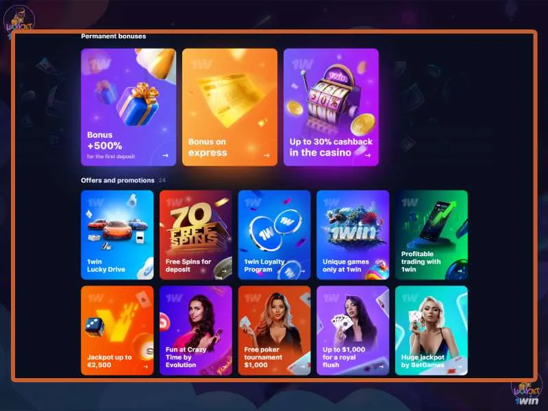 Bonos en 1Win Casino